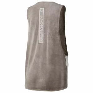 Reebok Combat SprayDye Muskelshirt Damen - Braun - DE 906-QIA